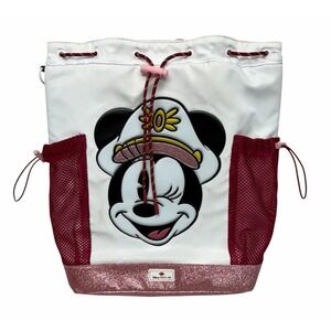 Disney Cruise Line Captain Minnie Pink Backpack With Side Bottle Slots Carry On